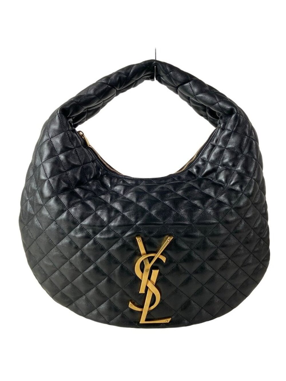 Saint Laurent Paris Handbag Icare Hobo Black Quilted Leather